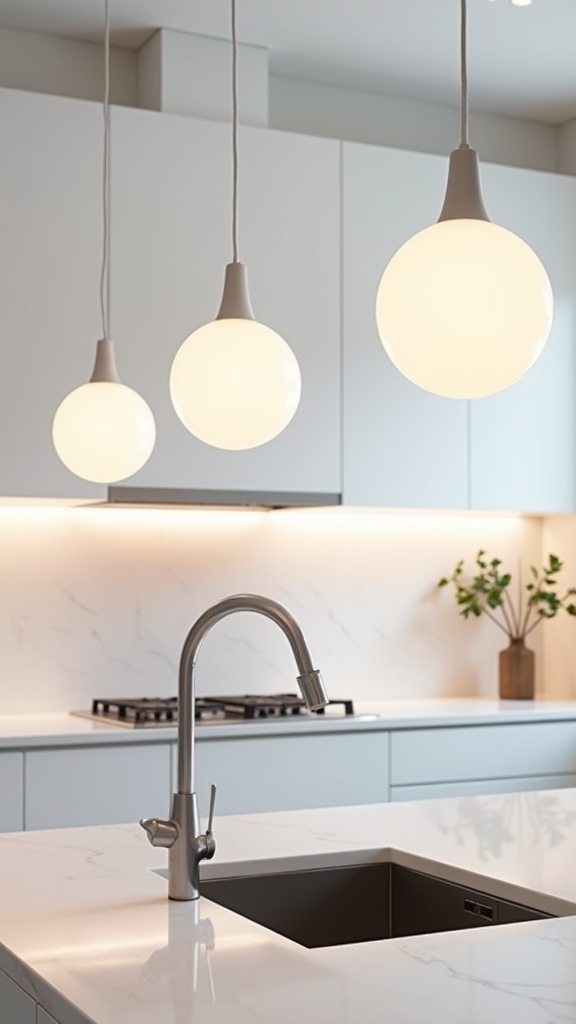 soft inviting kitchen lighting