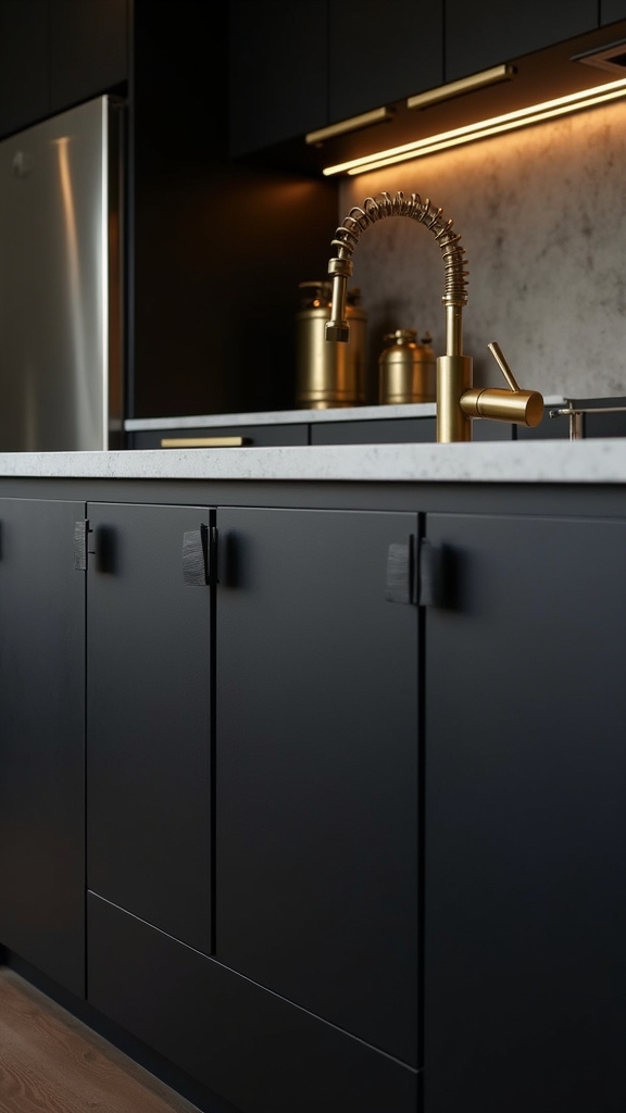 sophisticated black and gold