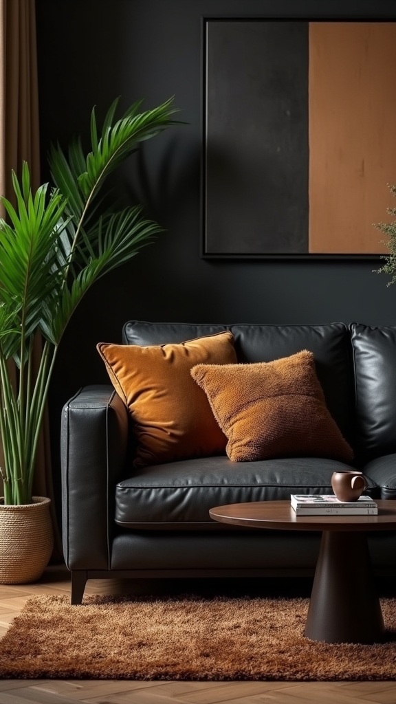 sophisticated black brown harmony