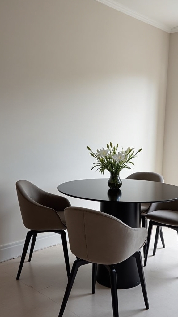 sophisticated black dining elegance