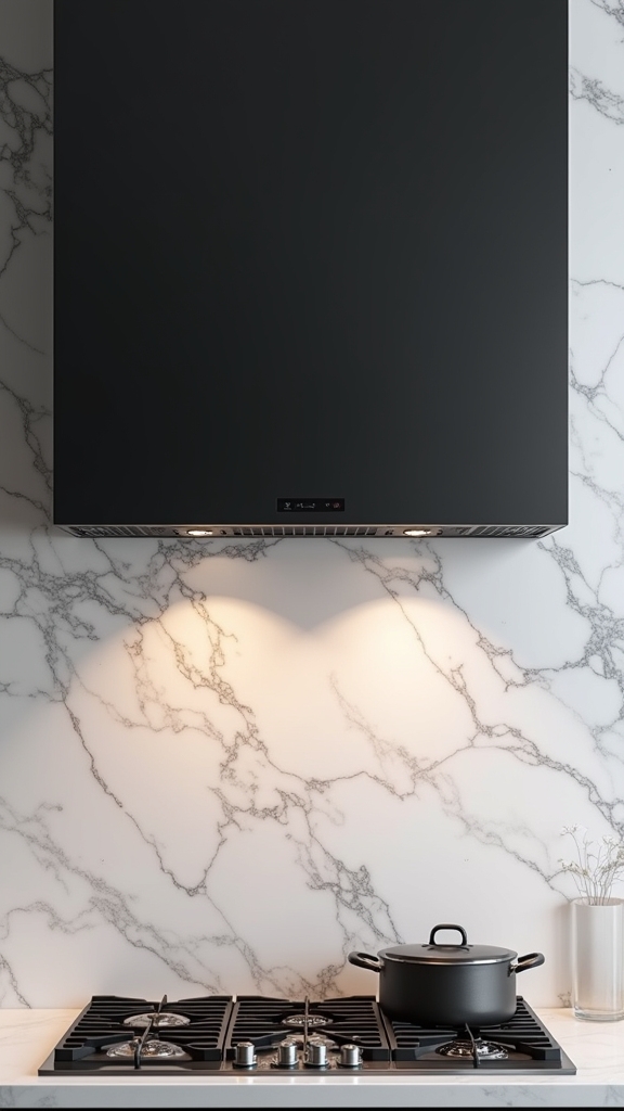 sophisticated black marble contrast