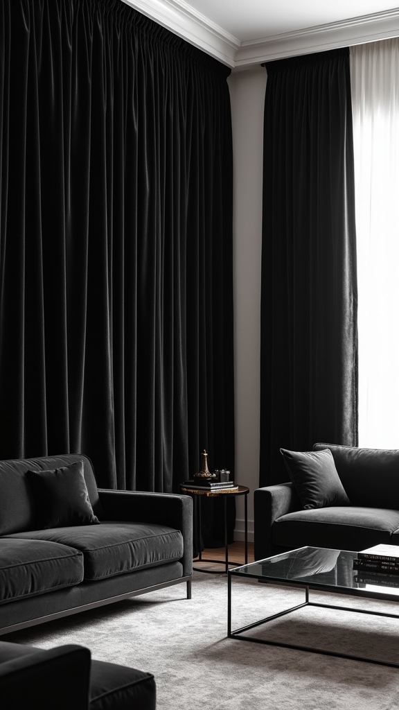 sophisticated black velvet elegance