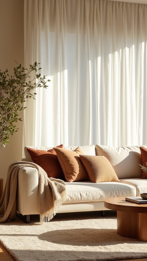 sophisticated earthy living room