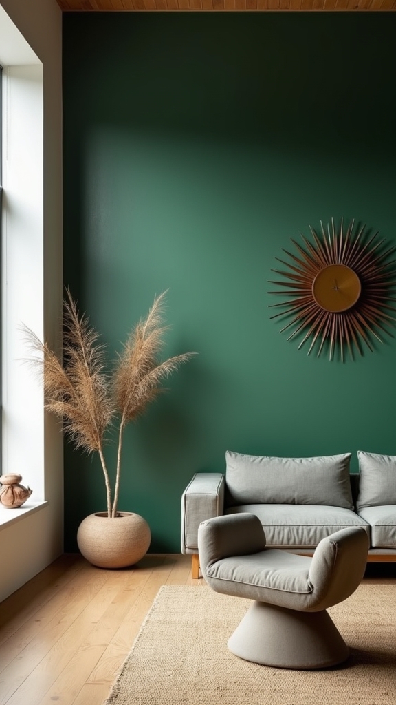 sophisticated forest green accents