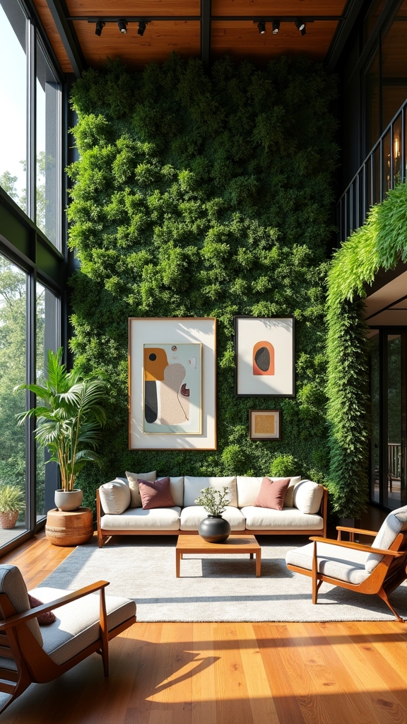 sophisticated green wall displays