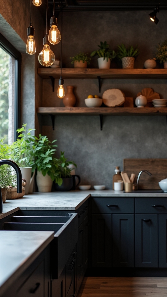 sophisticated industrial kitchen sinks