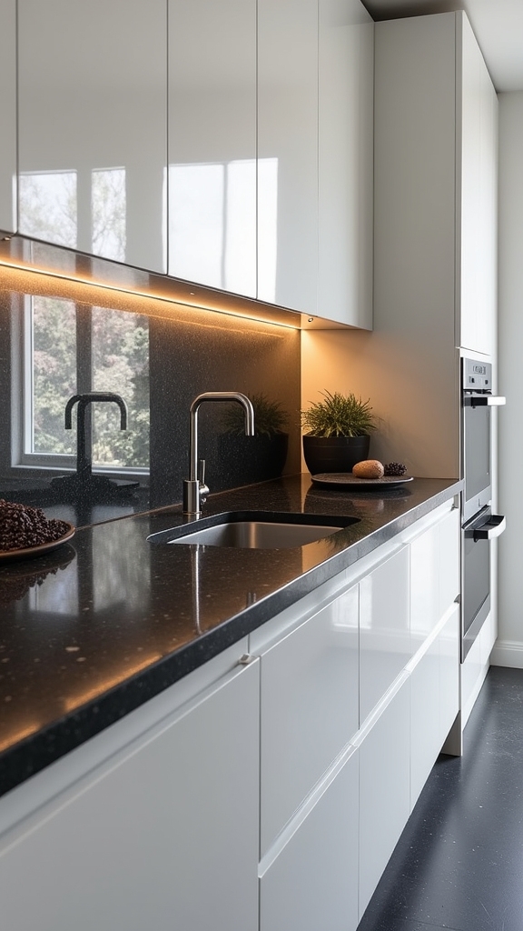 sophisticated kitchen contrast design