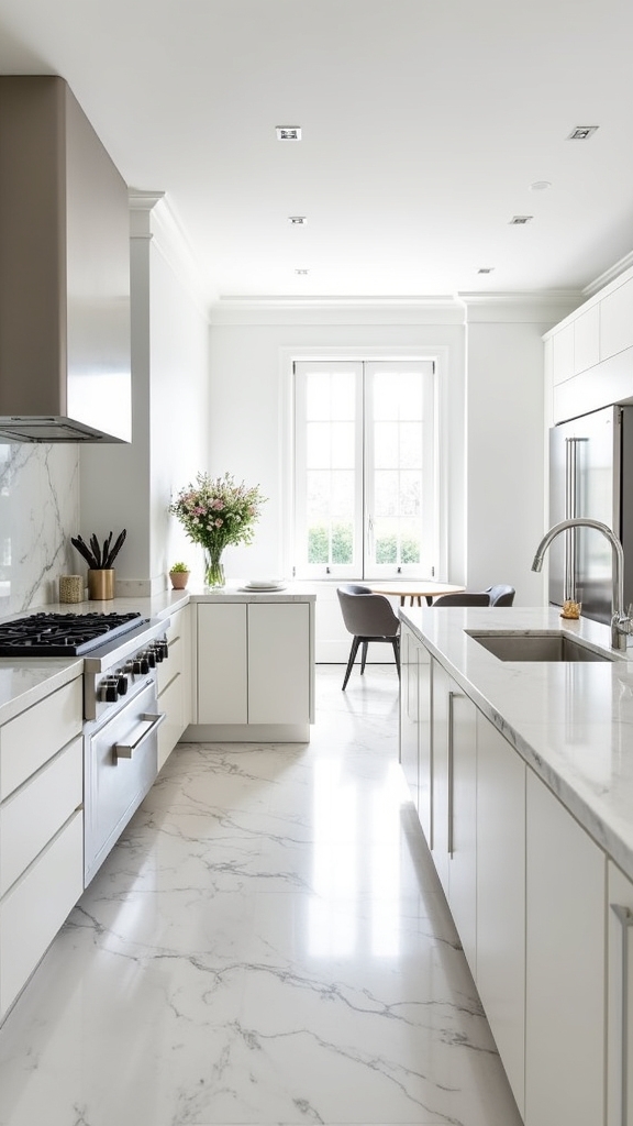 sophisticated marble kitchen accents
