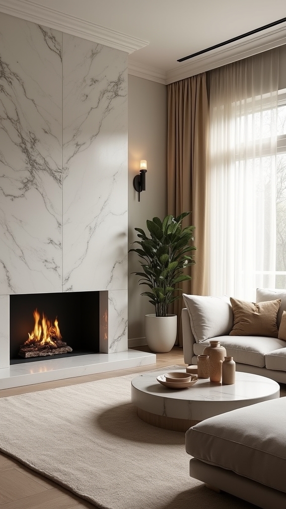 statement fireplace as centerpiece