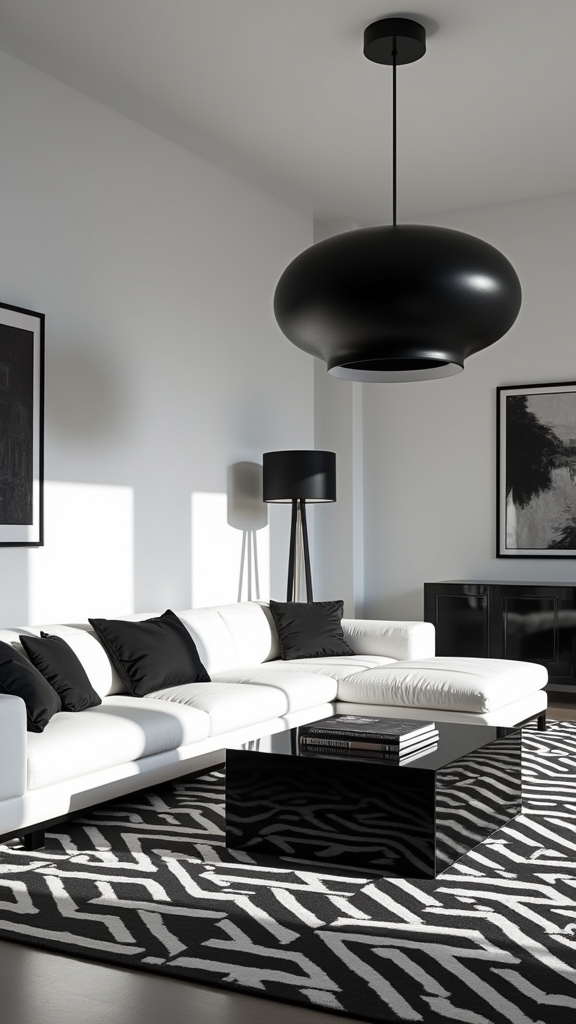 statement lighting enhances contrast