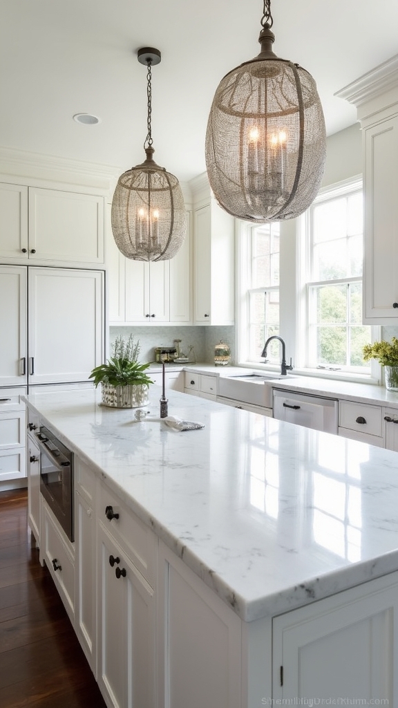 statement pendant lighting installation