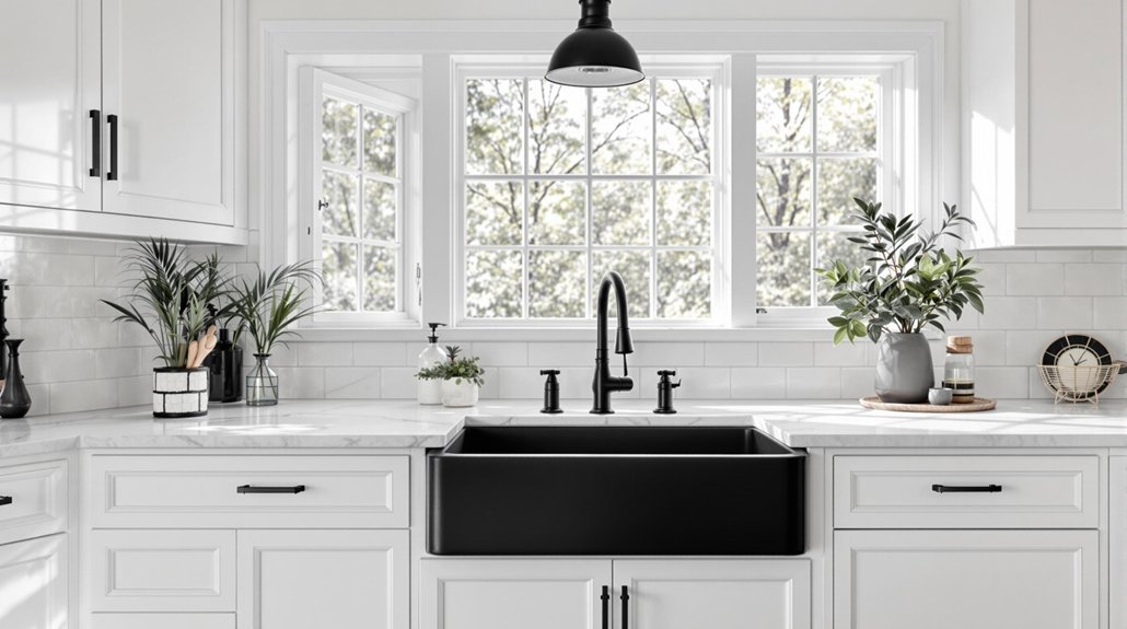striking kitchen color contrast