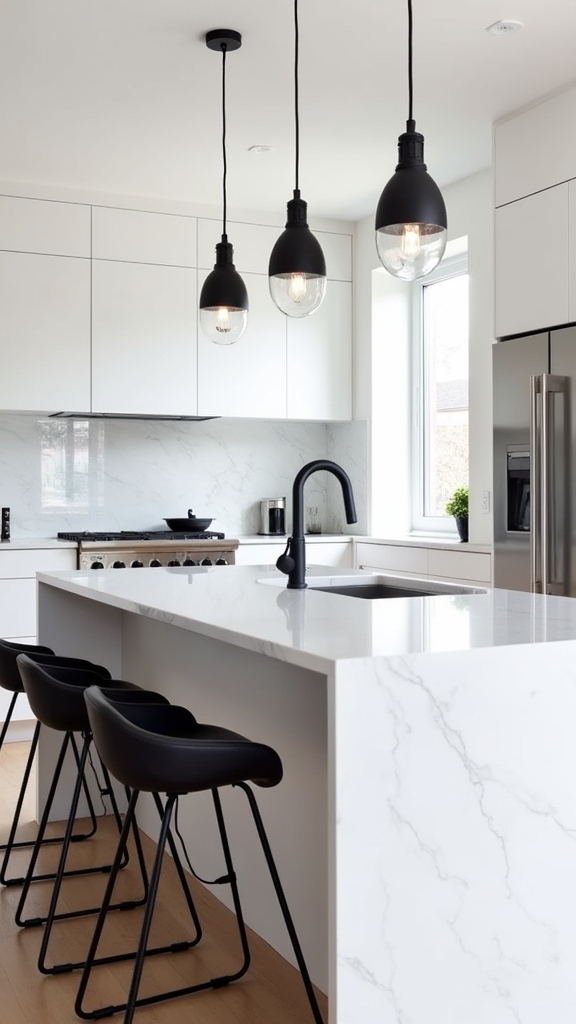 striking modern kitchen contrasts