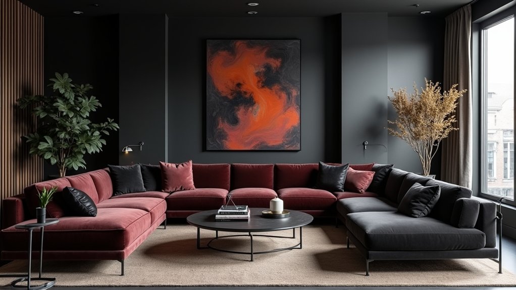 stylish black accent walls