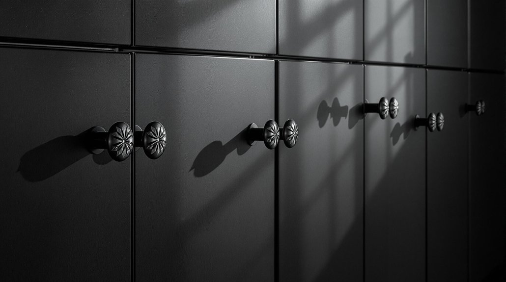 stylish black cabinet hardware