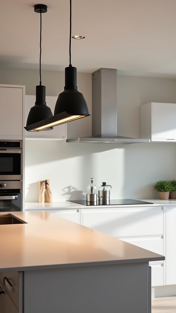 stylish black island lighting