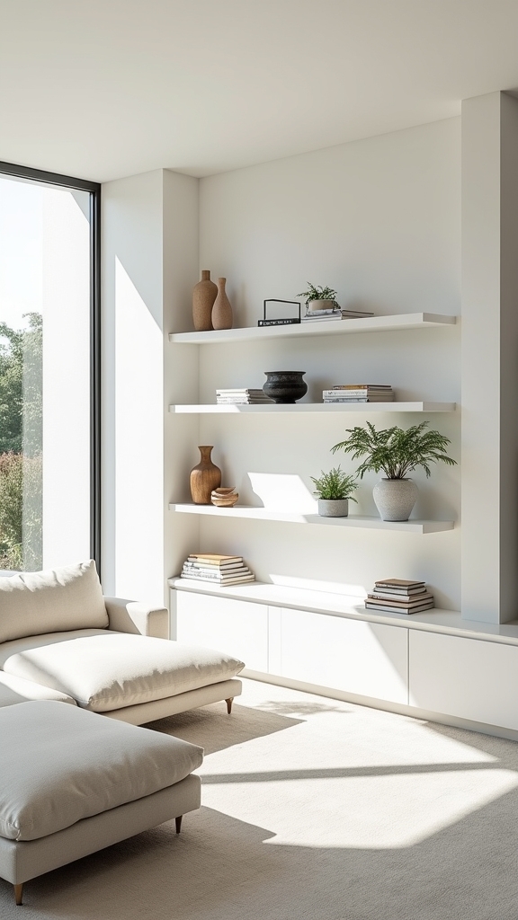 stylish functional open shelving