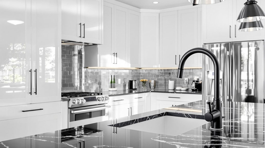 stylish monochrome kitchen design