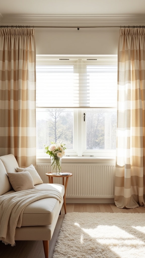 subtle beige stripe sophistication