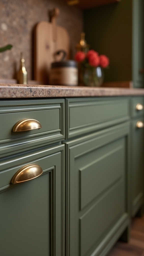 subtle gold pulls elegance