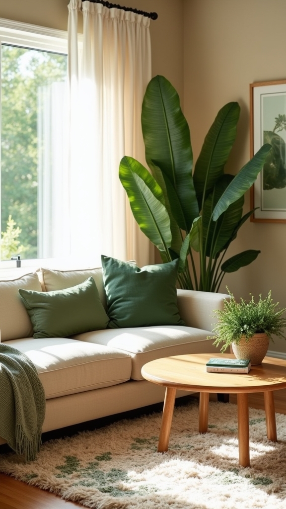 subtle green beige pattern layering