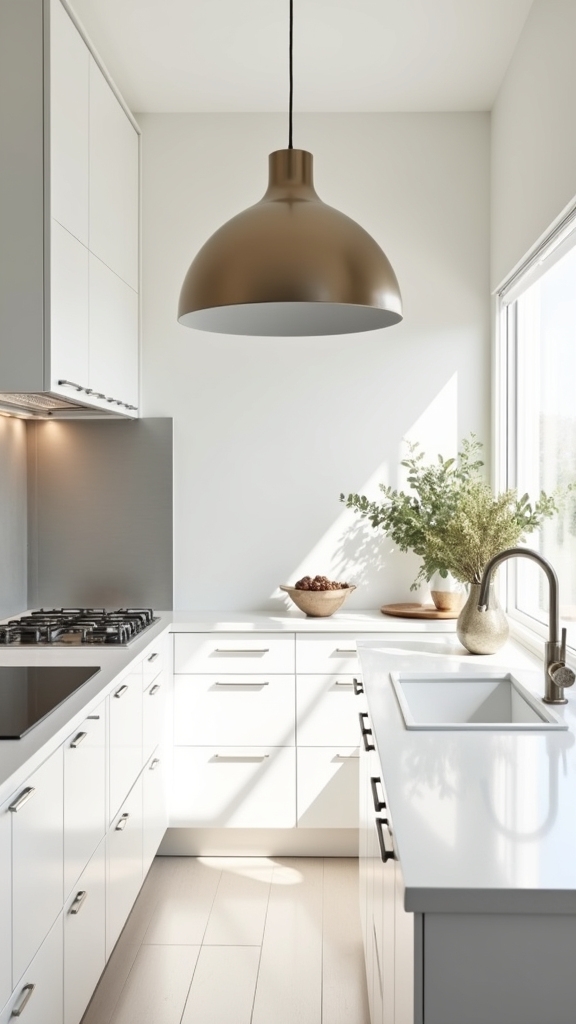 subtle metallic kitchen accents
