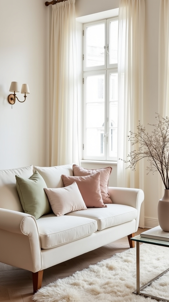 subtle warmth through soft furnishings