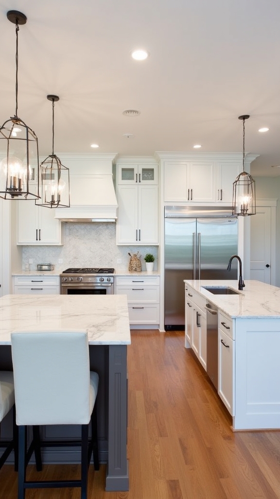 symmetrical kitchen islands enhance functionality