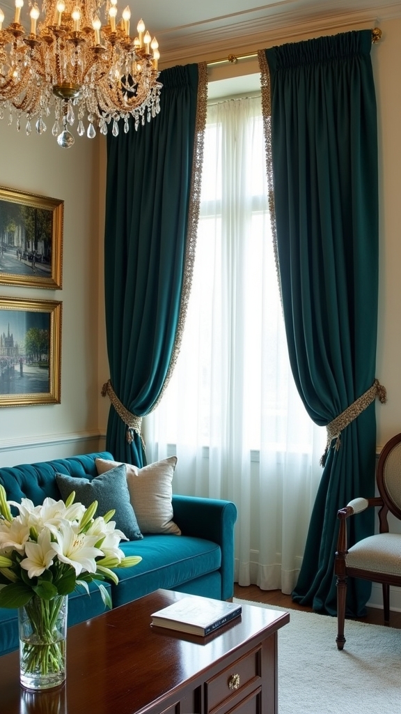 teal and gold elegance