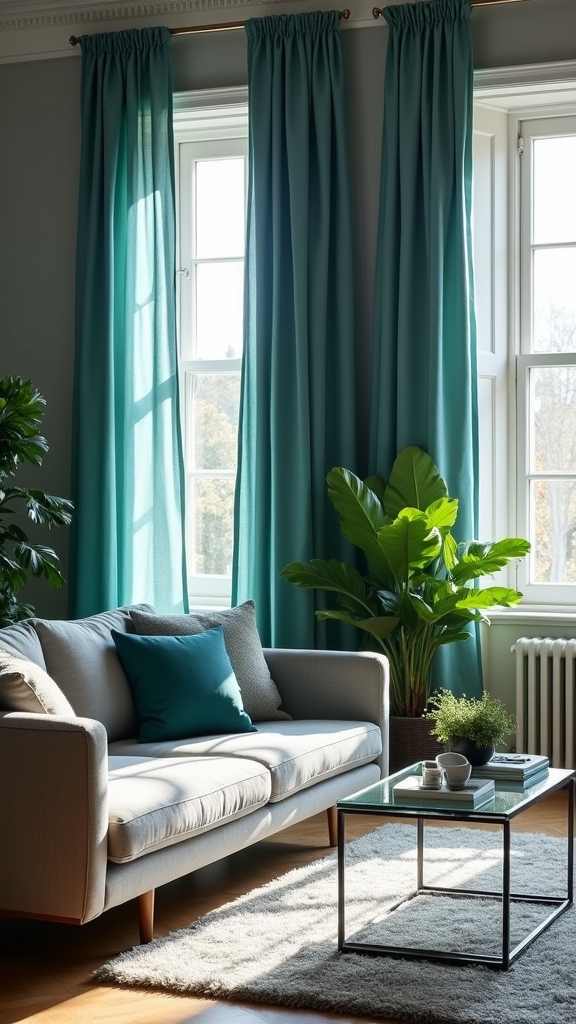 teal and grey elegance