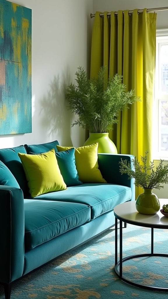 teal and lime sophistication