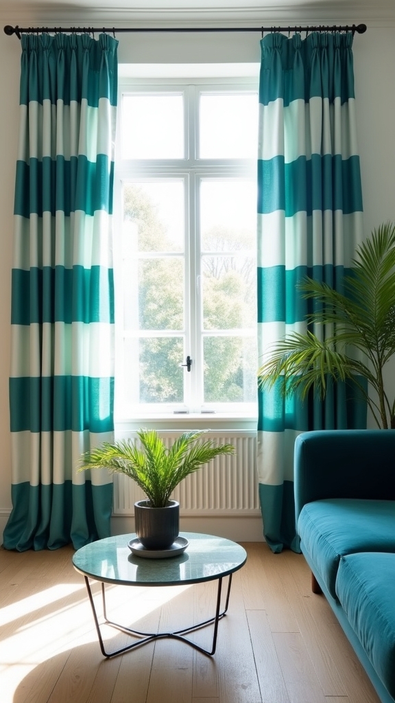 teal and white sophistication