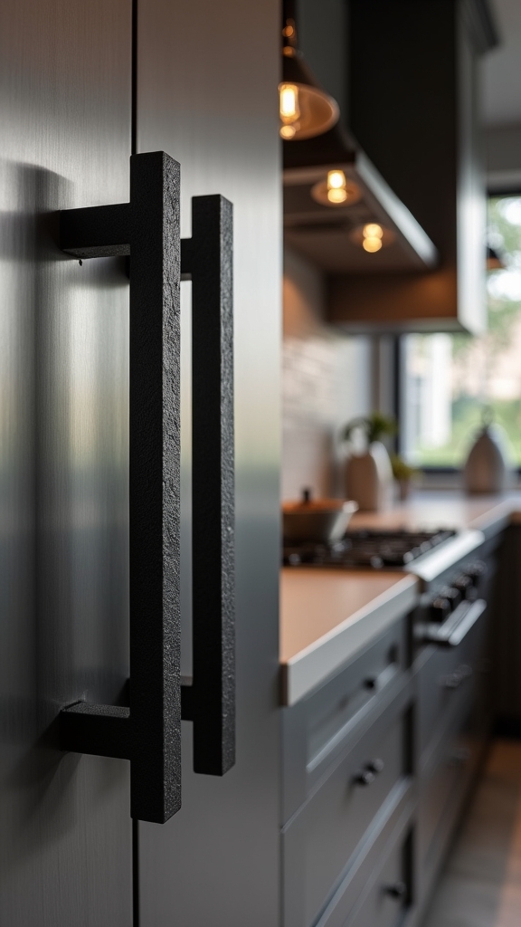 textured black handles enhance functionality