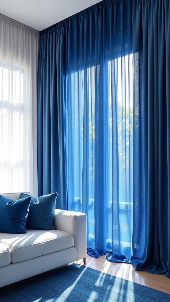 textured blue fabric elegance