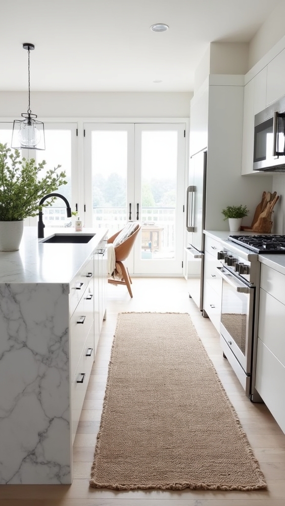 textured rug enhances warmth