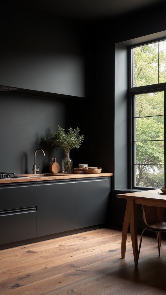 timber warms minimalist kitchens