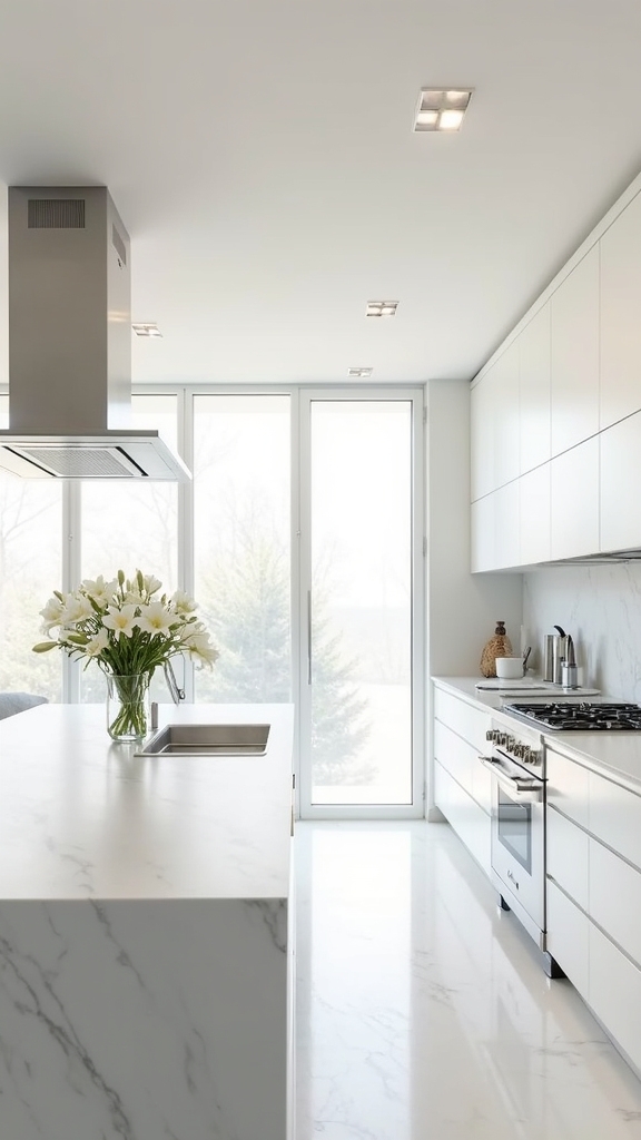 timeless all white kitchen design