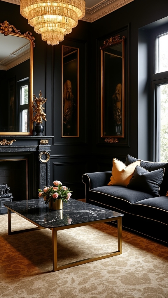 timeless black and gold elegance