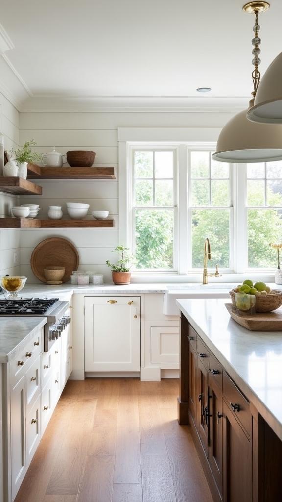 timeless rustic white kitchens