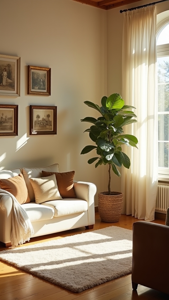 timeless sepia living room elegance