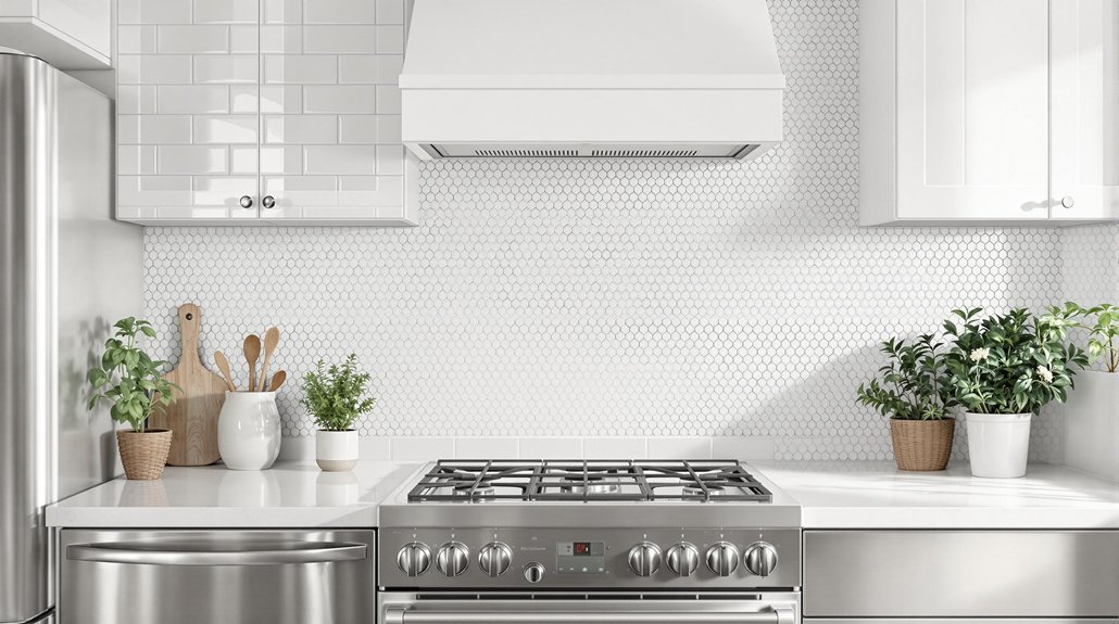 timeless white kitchen tiles