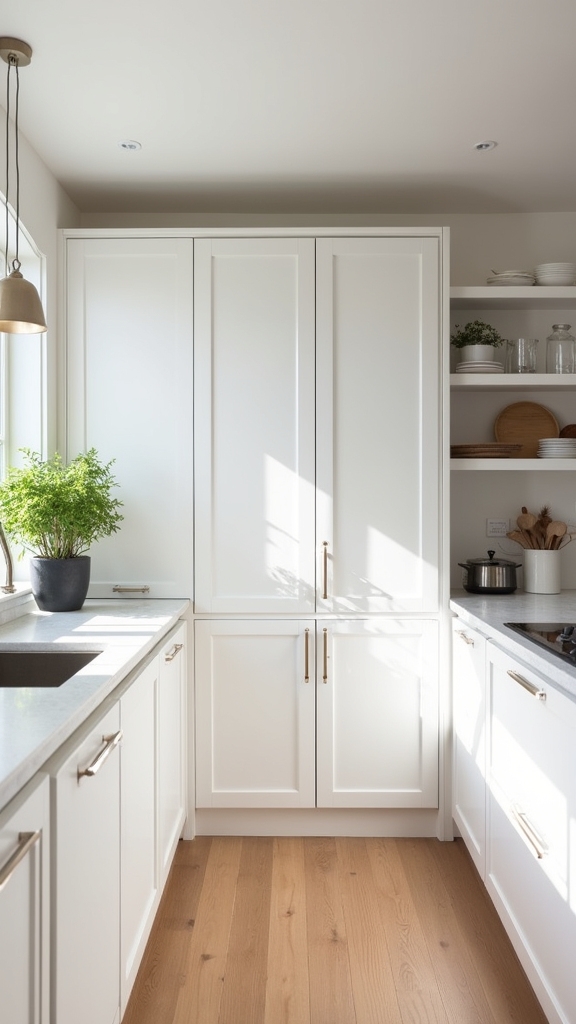 timeless white shaker cabinets