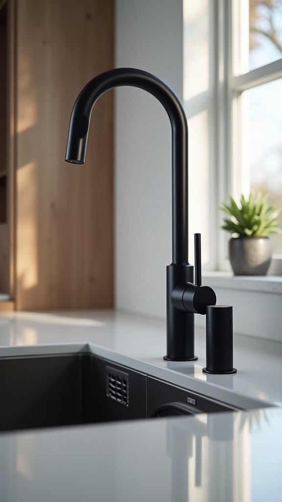 touchless black faucet innovation