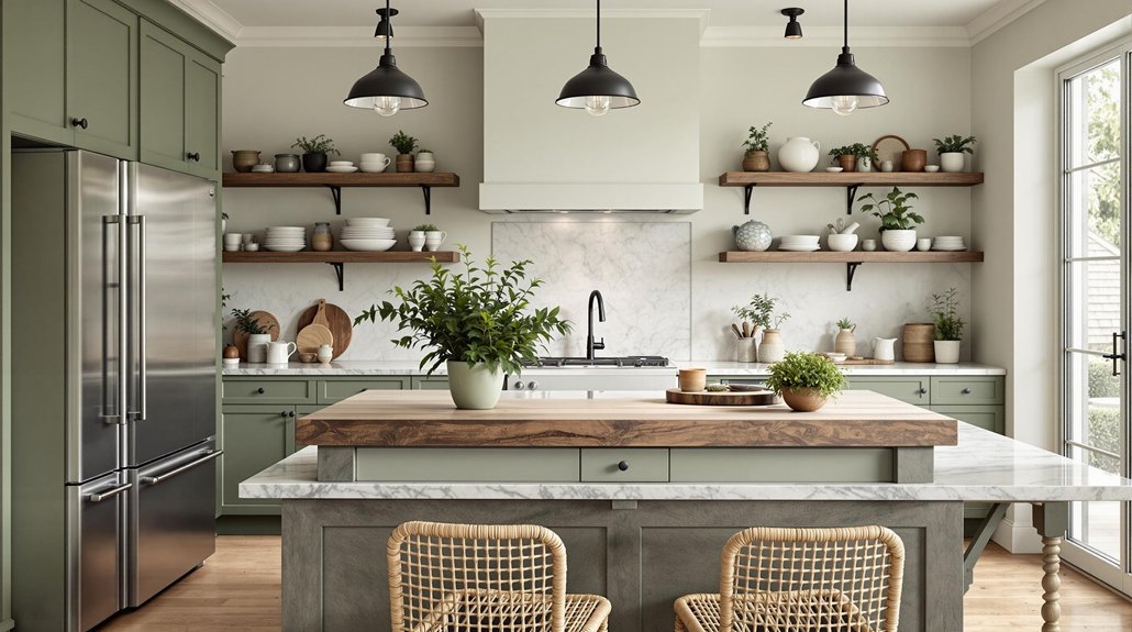 tranquil and trendy kitchens