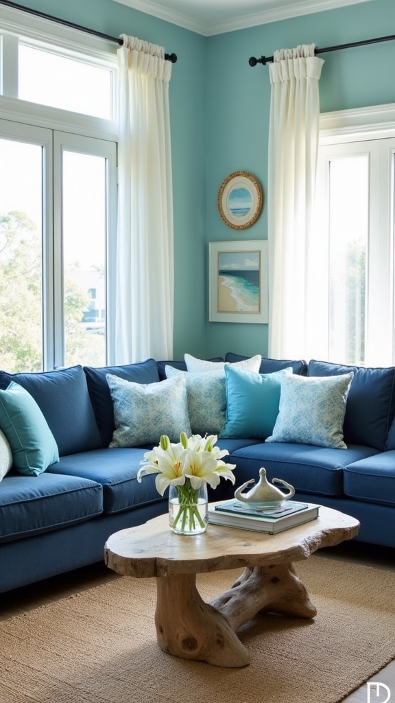 tranquil blue interior design