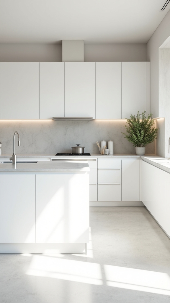 tranquil minimalist kitchen design