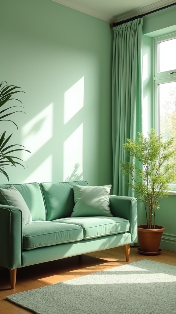 tranquil pastel green aesthetics