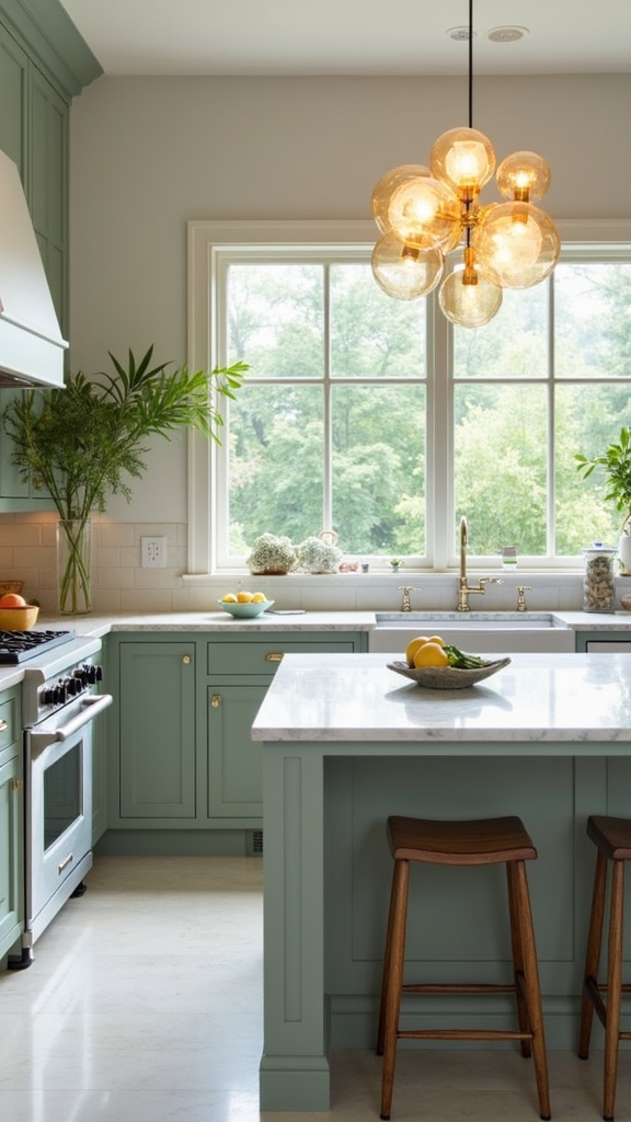 transformative sage kitchen lighting