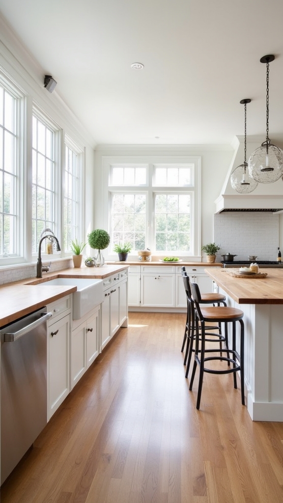 transitional white kitchen elegance