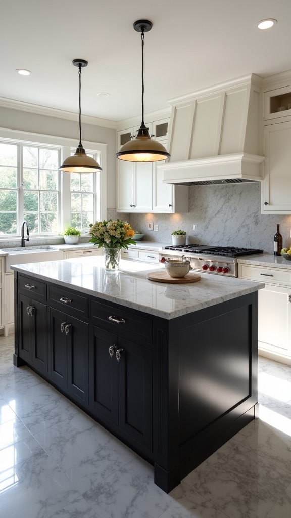 tri tone kitchen design elegance